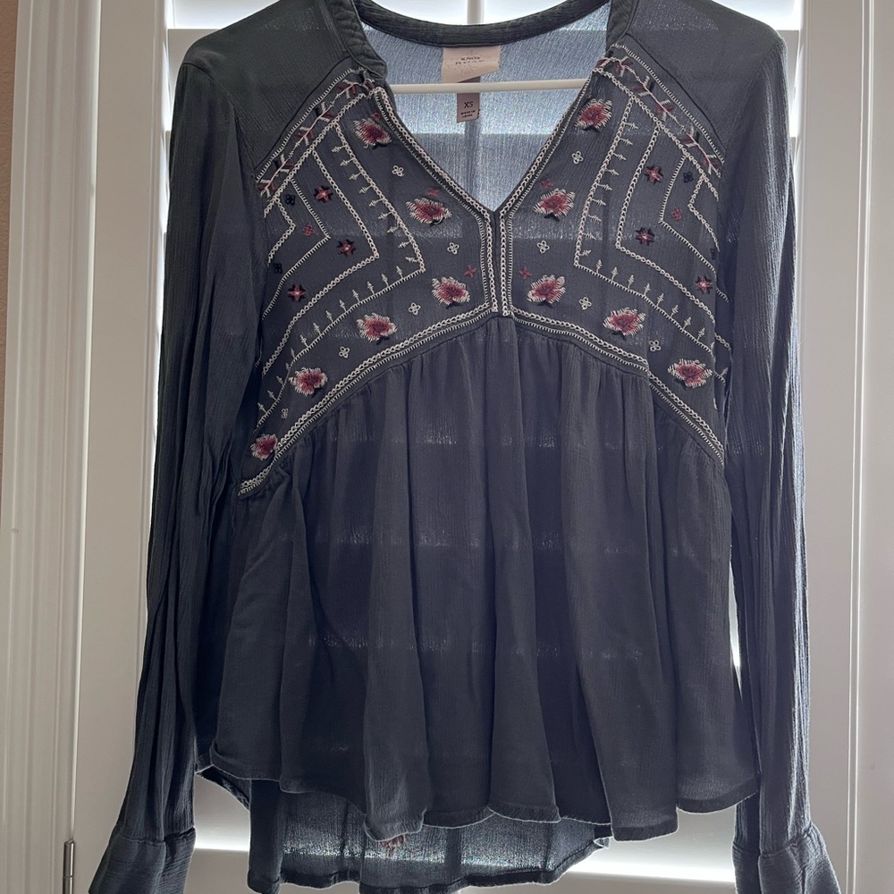 Knox Rose Grey Tunic Long Sleeve